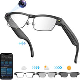 Smart Bluetooth Glasses with HD Camera –1080P Video Recording, AI Voice, Chatgpt, Open-Ear Audio, Music,Call, ANC Mic,Fashion Smart Sunglasses with Outdoor UV Protection,Wifi,Translation for Men Women