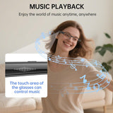 Smart Bluetooth Glasses with HD Camera –1080P Video Recording, AI Voice, Chatgpt, Open-Ear Audio, Music,Call, ANC Mic,Fashion Smart Sunglasses with Outdoor UV Protection,Wifi,Translation for Men Women