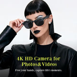 AI Smart Glasses with 4K Camera – Hands-Free Video Recording